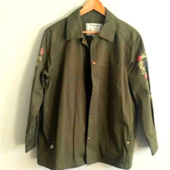 Teenie Weenie Kate Oversized cotton shirt with  floral details - Picture 1 of 10